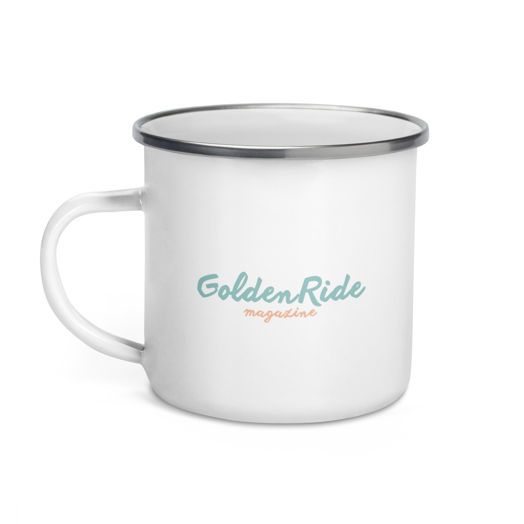 Emaille-Tasse "Go with the Flow"
