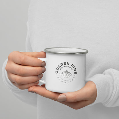 Emaille-Tasse "Golden Ride"