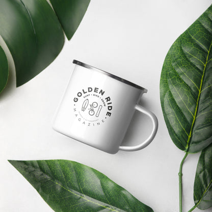 Emaille-Tasse "Golden Ride"